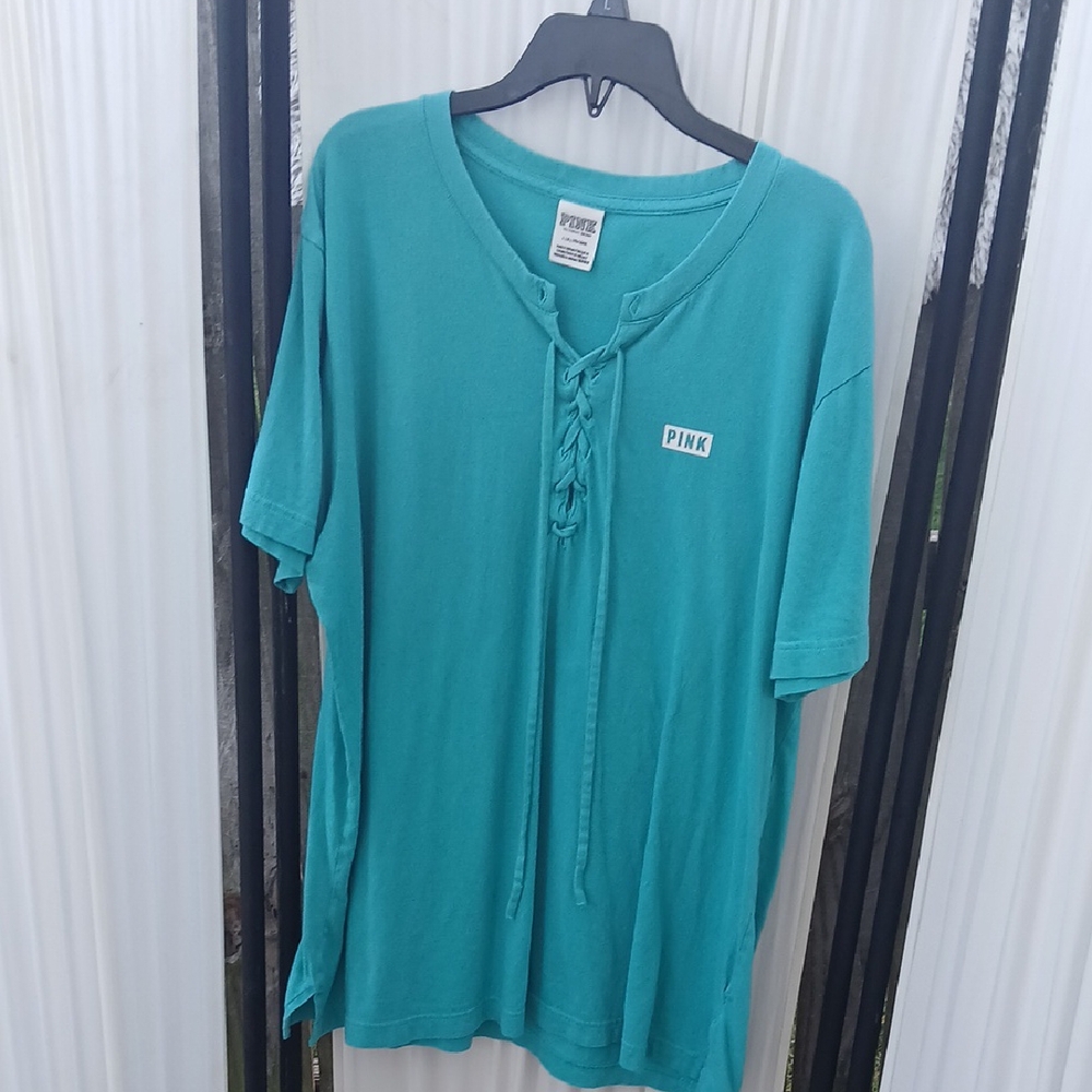 PINK Victoria's Secret Turquoise Men's Tee